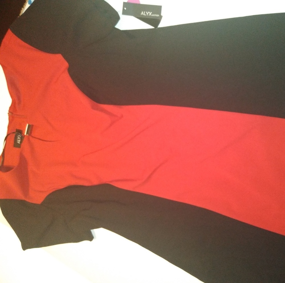 Red and black dress